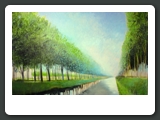 Canal, Southern Holland, Oil, 36 x 54  inches, 2009
