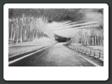 New England Road, Graphite, 5 x 7 inches, 2006